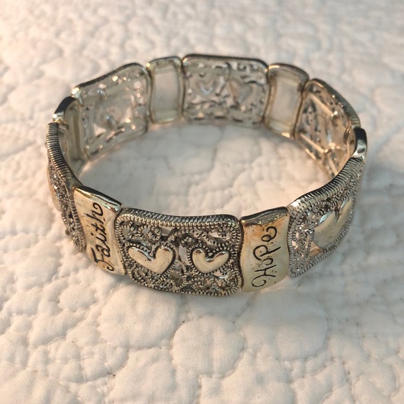 Jewelry - Silver Faith, Love, Hope Bracelet